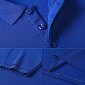 เสื้อโปโลผู้ชายสีน้ำเงินเข้ม ดีไซน์ล่าสุด ผ้าฝ้าย 100% คุณภาพสูง เสื้อโปโลสีพื้น - Product Image 1