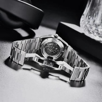 Reloj para Hombre Pagani Design 1673, Reloj de Negocios de Acero Inoxidable, Automático, Mecánico, Resistente al Agua 10 ATM