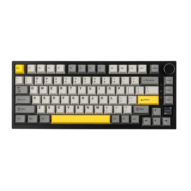 AJAZZ AK820 PRO Tri-mode Mechanical Keyboard 75% 81-Key TFT Screen Gasket Hot-Swappable PBT RGB Metal Knob
