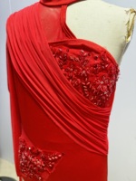 Femmes Applique Strass Robe De Danse Lyrique Fleur Sangle Conception pour Ballet Scène Performance Compétition Scène Performance