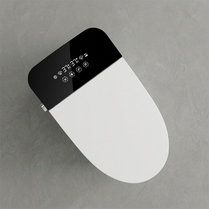 WC intelligent de luxe sans réservoir à panneau noir, à chasse automatique, à fixation au sol, avec siphon en S allongé, nouvelle arrivée 2026, haute qualité - Product Image 3