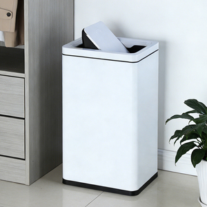 Flip-top <strong>Trash</strong> <strong>Can</strong> Hotel Toilet Bathroom Public Place Large Capacity Direct Throw Washroom Commercial Use - Product Image 2
