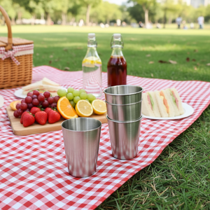 Tasse et Chope à Bière Portable en Acier Inoxydable 201 de Qualité Alimentaire 18/10 330ML Écologique Sans BPA pour Cadeaux et Fêtes de la Bière - Product Image 1