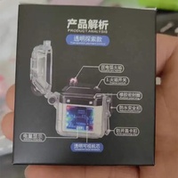 Briquet à plasma rechargeable double arc classique avec cordon, en ABS et métal, étanche, coupe-vent, USB, pour voyage, camping, cigarettes, certifié CE