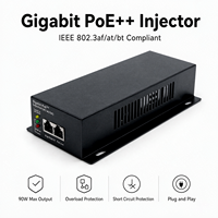 Injecteur PoE Gigabit 90W, module d'alimentation Ethernet standard PoE++ BT pour caméra de sécurité IP