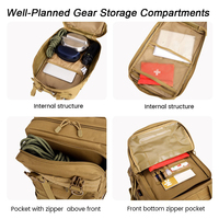 Sac à dos tactique MOLLE 45L unisexe, imperméable, antivol, modulaire, en Oxford 1000D, pour le camping, la randonnée, le trekking, la chasse