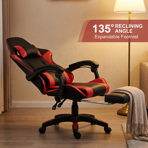 Silla Gaming AOR de PVC con Tela de Cuero Sintético, Esponja Mixta Reciclada Nativa, para Posiciones Acostada y Sentada, Venta al por Mayor Directa de Fábrica - Product Image 6