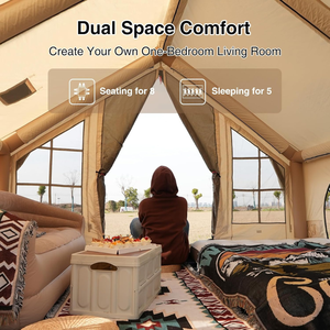 Inflatable Camping <b>Tent</b>, 4-6 Person <b>Air</b> Glamping <b>Tent</b> with Pump Inflatable Camping <b>Tent</b>, 4-6 Person <b>Air</b> Glamping <b>Tent</b> with Pump - Product Image 5