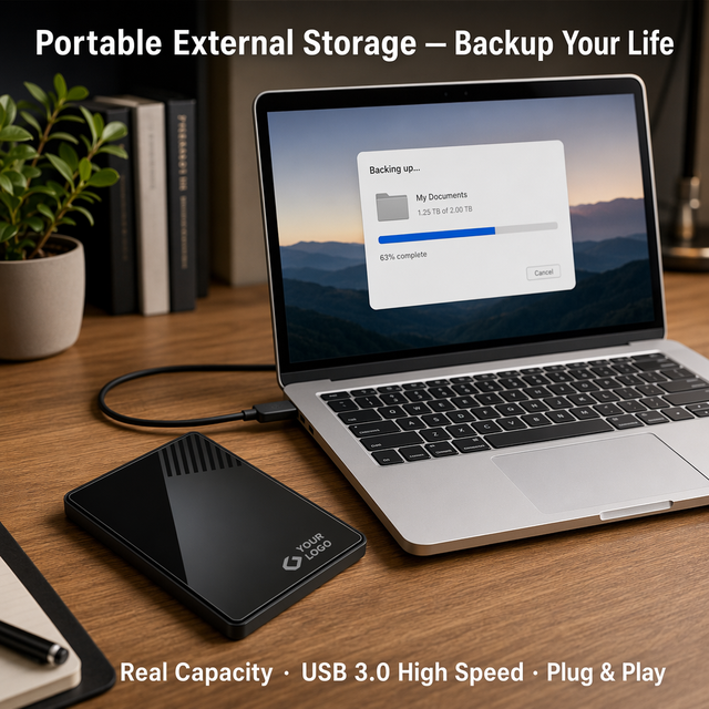 Wholesale 1TB Portable Hard Drive, 5Gbps USB 3.0 External HDD, 5400 RPM Reliable Data Storage for PC Laptop, Factory Direct