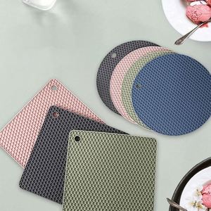 Heat Resistant <b>Silicone</b> Mat Drink Cup Coasters Nonslip Pads Pot Holder Table Placemat Kitchen Accessories - Product Image 2