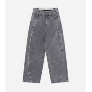 Pantalones Vaqueros Cleanfit para Hombre 2025 con Costuras en Contraste - Estilo Vintage Lavado, Anchos y Holgados, Ropa Urbana Informal - Product Image 3