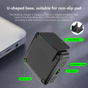 Station de charge rapide multi-ports 200W GaN <span class=keywords><strong>USB</strong></span> <span class=keywords><strong>C</strong></span> PD QC avec support de téléphone pour la maison, le bureau, vente en gros - Product Image 4