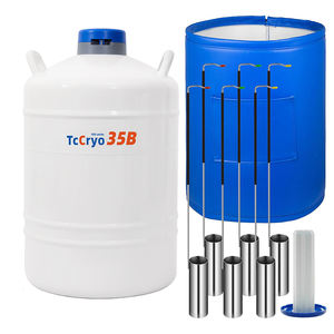 Récipient d'azote liquide de Dewar cryogénique de transport de YDS 20L-50L pour le sperme <span class=keywords><strong>animal</strong></span> - Product Image 1