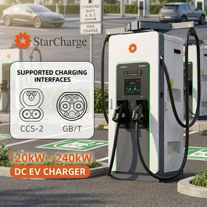 Chargeur EV DC 120 kW à cycle profond Starcharge Titan V5 UL CE ISO 15118 OCPP 20 avec écran tactile 104 pouces et personnalisation CPO - Product Image 1