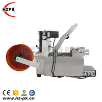 HZPK mt-50 semi-automatique de table ronde verre vin bouteille PET bière boîtes de conserve étiquetage machines d'autocollants avec date imprimante prix