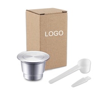 Capsule de café réutilisable en acier inoxydable personnalisée pour Nespresso, dosette de café rechargeable, OEM ODM disponible