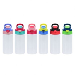 Sublimation 12Oz Double Wall Stainless Steel Insulated Straight Kids Child Vacuum Adult Tumbler Water <b>Bottle</b> With Flip Top Lids - Product Image 5