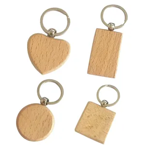 Porte-clés en bois personnalisé avec Logo gravé au Laser