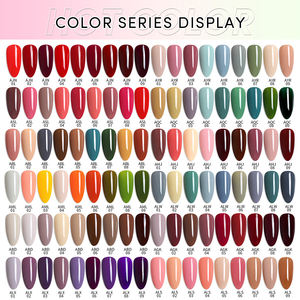 Kit de vernis à ongles semi-permanent UV <span class=keywords><strong>gel</strong></span> rose pêche violette vif, 9 pièces/ensemble, à retirer par trempage, pour nail art printanier coloré - Product Image 3