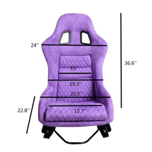 Sièges Baquets de Course Universels en Similicuir PVC Haute Qualité pour Simulateur de Jeu, Poste de Pilotage Carbone - Product Image 6