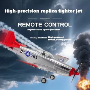 CQZNRC FX9501 Avión de Combate <span class=keywords><strong>RC</strong></span> <span class=keywords><strong>P51</strong></span> Mustang 2.4G, Modelo de Avión de Guerra de Espuma EPP de 4 Canales, Planeador Volador sin Escobillas con Giroscopio de 6 Ejes, RTF - Product Image 4