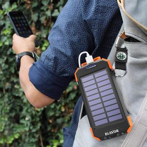 Banco de Energía <span class=keywords><strong>Solar</strong></span> Impermeable de 10000mAh, Portátil, con Doble USB, Carga Rápida de 20W, Batería de Litio-Polímero, Carga Inalámbrica, Micro USB - Product Image 5