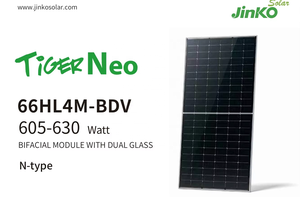 Jinko Tiger Neo N-Type Bifaciale Jinko Zonnepaneel 620W Dubbele Glazen Module Met Hoge Efficiëntie Perc En Half Cel Type - Product Image 5
