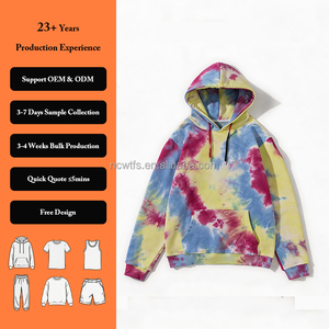 Sudadera con <span class=keywords><strong>Capucha</strong></span> Oversize para Hombre, 100% Algodón, Estilo Urbano, Tallas Grandes, con Estampado Personalizado de Logotipo, Color <span class=keywords><strong>Rosa</strong></span> Tie-Dye - Product Image 1