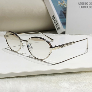 Gafas de sol redondas con gradiente, montura completa, UV400, a la moda, para conducir, unisex, para adultos - Product Image 4