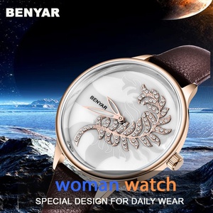 นาฬิกาควอตซ์ BENYAR 5157 หรูหรา สายแม่เหล็ก ดีไซน์เรียบง่าย สีโรสโกลด์ ประดับเพชร สร้อยข้อมือดีไซน์สร้างสรรค์ นาฬิกาข้อมือผู้หญิง - Product Image 5