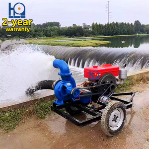 8 10 12Inch Zelfaanzuigende Dieselmotor Afvalwater Centrifugaalpomp Met Wielen Aanhangwagen Voor Irrigatie Overstromingsbeheer Drainage - Product Image 5