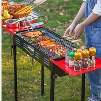 Barbecue portable en acier inoxydable, petit barbecue pliable pour la cuisson de la viande en plein air, Zhejiang