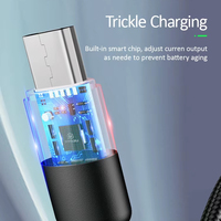 USAMS SJ312 kabel pengisian daya cepat, kabel pengisian daya mikro Usb transmisi Data Tipe C 1m kustom pabrik