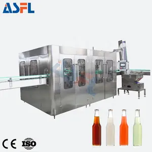Carbonate Beverage Filling Machine Bottle Soda Sparkling Glass Bottle Production Line