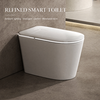 WC intelligent avec réservoir d'eau indépendant, commande vocale mains libres, éclairage nocturne ambiant, expérience d'ouverture lumineuse LED, OEM ODM