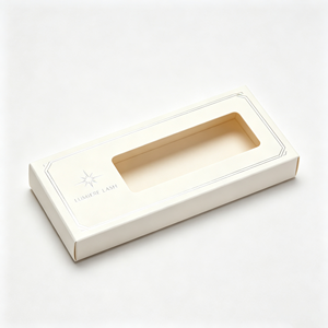 Boîte en papier vide de luxe pour emballage de faux cils, avec fenêtre transparente, impression personnalisée du logo OEM. - Product Image 6