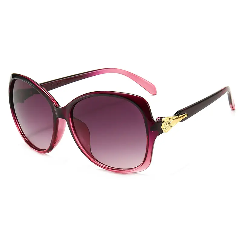 2567 Square big frame luxury oversized acetate polarized women sunglasses with gradual lenses