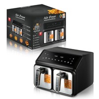 Friteuse à air électrique multifonctionnelle à double panier de 9 L, écran tactile, sans huile, pour la maison, pour les frites