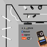 Système de spots linéaires LED magnétiques à intensité variable, contrôlables sans fil par Wi-Fi Tuya Zigbee, de haute qualité