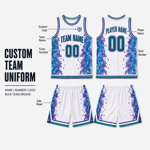 Pakaian Basket Remaja Custom Craft, Seragam Mesh Anti Keringat untuk Kompetisi Basket Antar Sekolah - Product Image 6