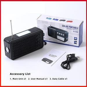 <span class=keywords><strong>Radio</strong></span> multifuncional Carga solar Multibanda <span class=keywords><strong>FM</strong></span> BT <span class=keywords><strong>Radio</strong></span> Alta calidad de sonido Hi-Fi Altavoces portátiles para exteriores Luz LED - Product Image 3