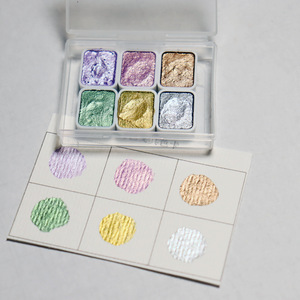 Ensemble de peinture aquarelle scintillante 1 ml, 6 couleurs, ensemble de peinture aquarelle nacrée pour artistes, bricolage pour ongles - Product Image 6