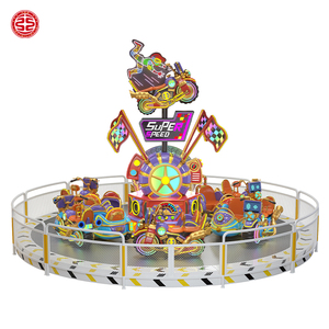 Nouvelle Attraction Rotative Moto en Acier et Fibre de Verre, Modèle Moderne pour Extérieur, pour Adultes et Enfants, Parc d'Attractions, 24 Personnes - Product Image 1