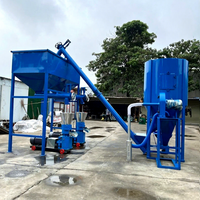 Ligne de production de granulés d'aliments verticaux Jialong 9HL-1000 en acier Q235 pour petites exploitations agricoles (vaches, moutons, poulets) – Capacité 1 tonne/heure