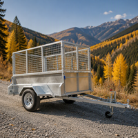 Remorque en aluminium sur mesure 8x5 avec cage pour le transport et le déménagement de marchandises légères