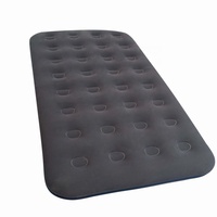 Matelas Gonflable Moderne Pliable Simple avec Revêtement Floqué Gris pour Canapé-Lit, Idéal pour la Maison et les Chambres d'Hôtel
