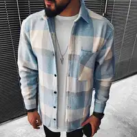 Camicia Casual a quadri da uomo camicia Lumberjack maniche lunghe camicia da lavoro a vestibilità regolare giacca a quadri giacca invernale cappotto