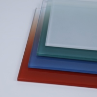 Verre décoratif translucide en céramique à dégradé de couleurs, verre imprimé à dégradé pour cloisons intérieures et bâtiments