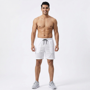 Pantalones Cortos Deportivos de Baloncesto para Hombre, Diseño de Logotipo Personalizado OEM, Color Único, Cinco Puntos, Secado Rápido, Talla Grande - Product Image 1