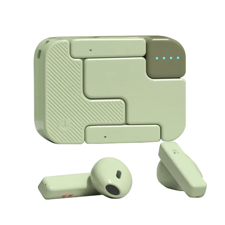 Earbud TWS terbaru dengan desain sambungan modis warna-warni earphone nirkabel panggilan HD Headset telinga ganda G06pro Bluetooth 5.3